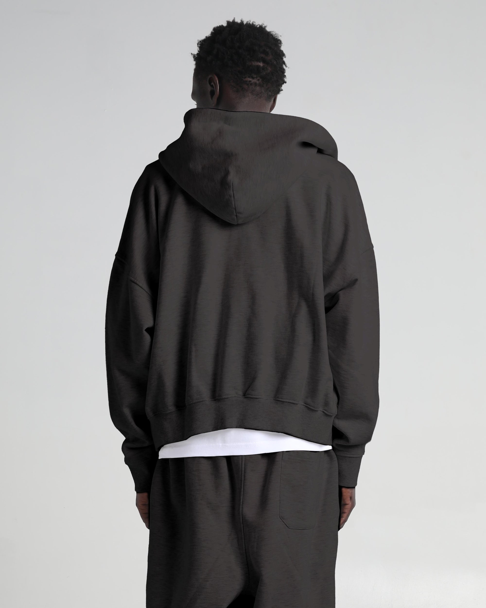 Cropped Double Zip Hoodie