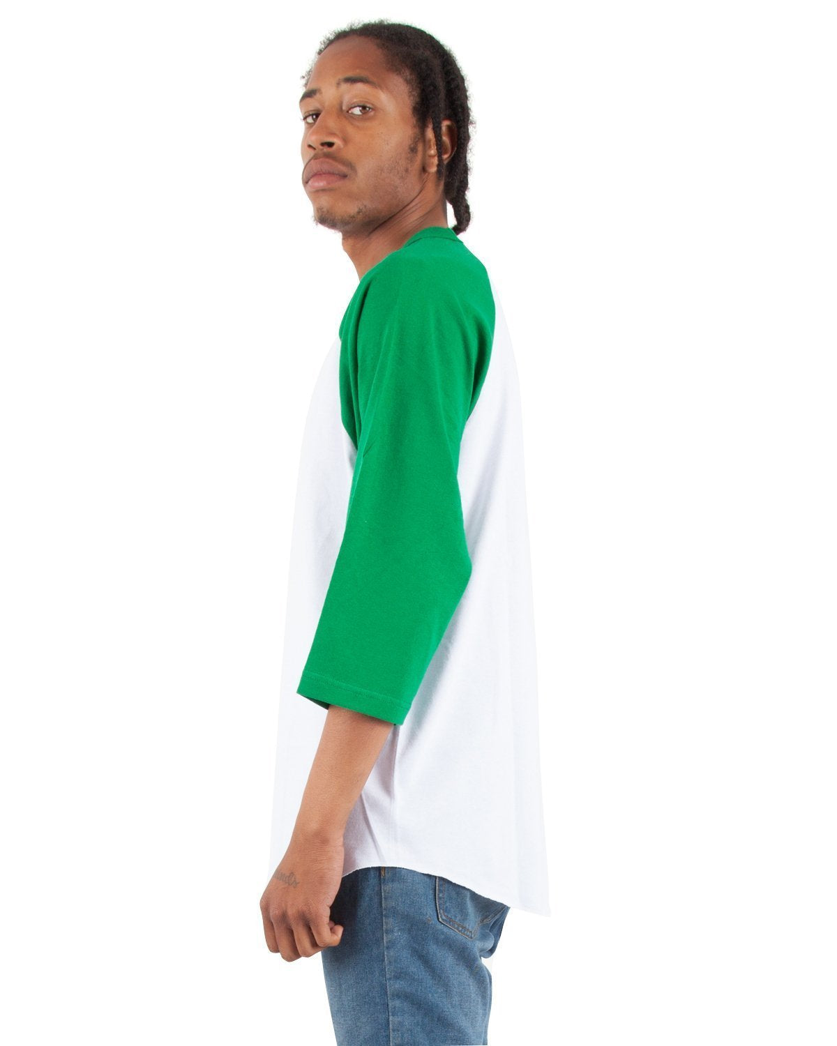 White and Kelly Green