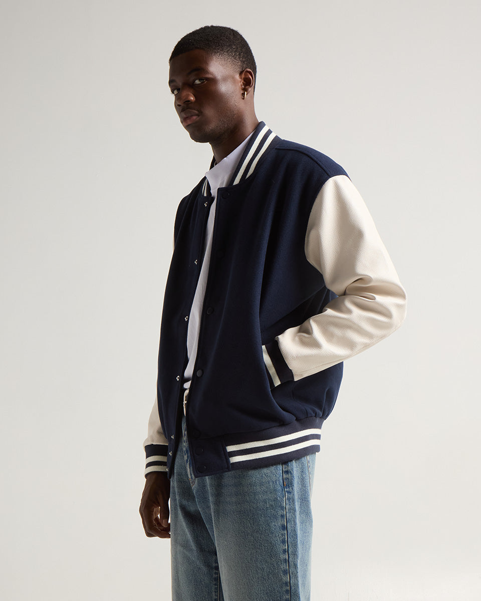 Navy and White