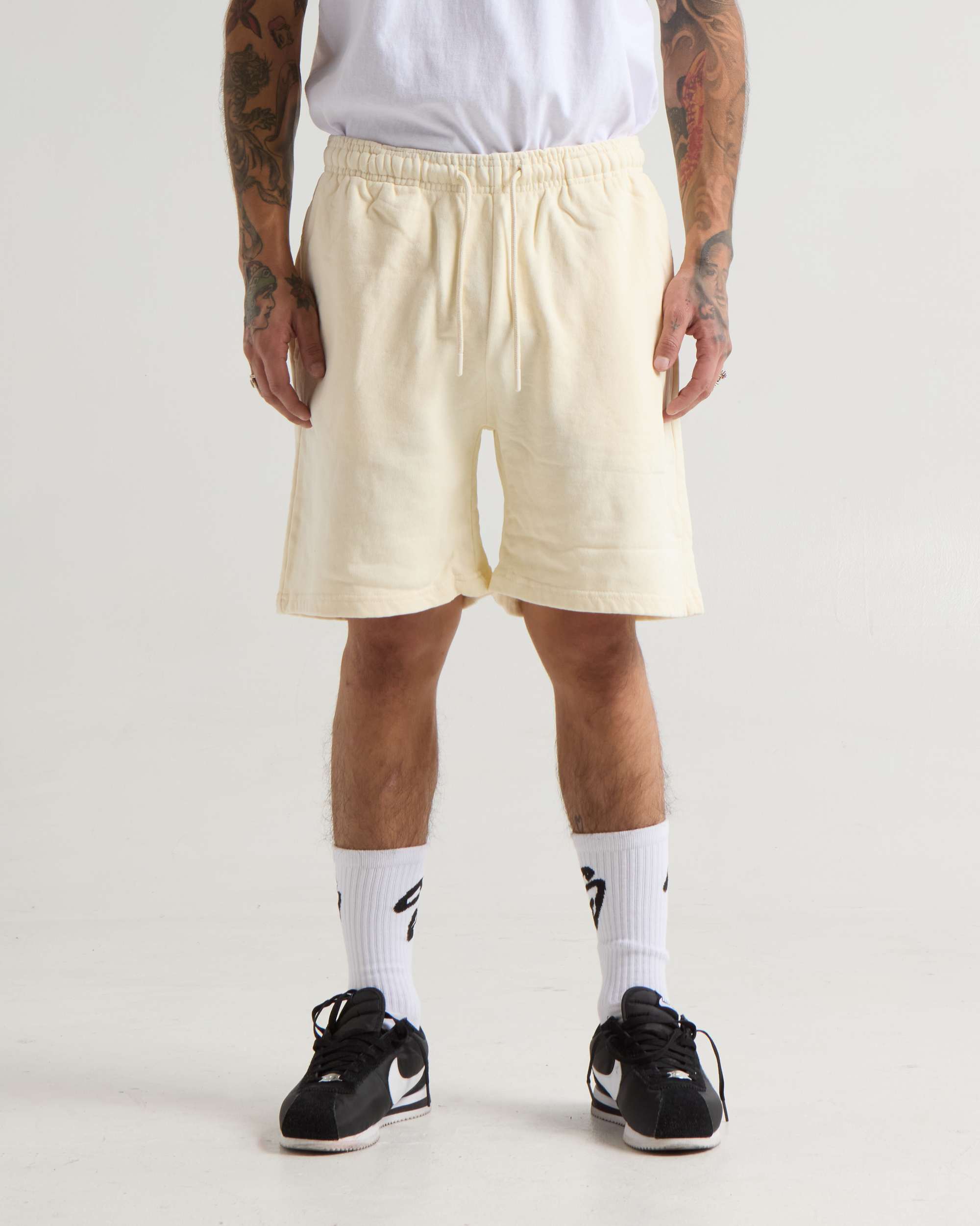 Mens Garment Dye Fleece Shorts