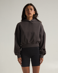 Women Garment Dye Crop Hoodie