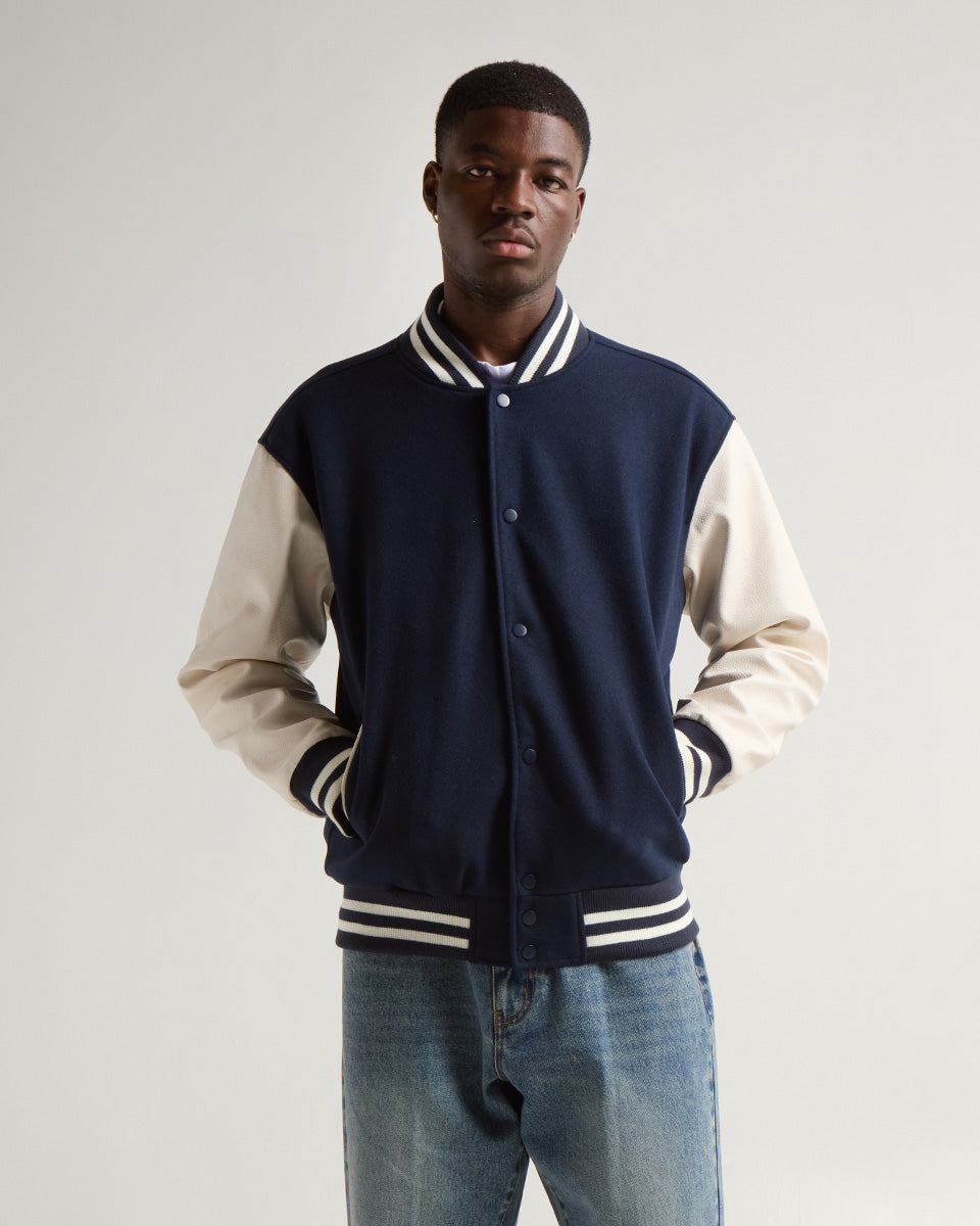 Navy and White