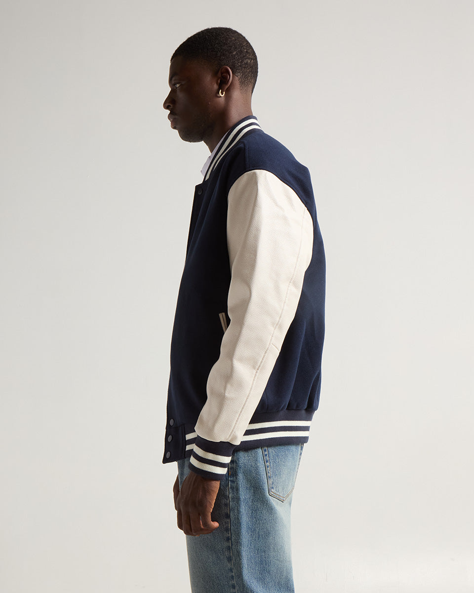 Navy and White