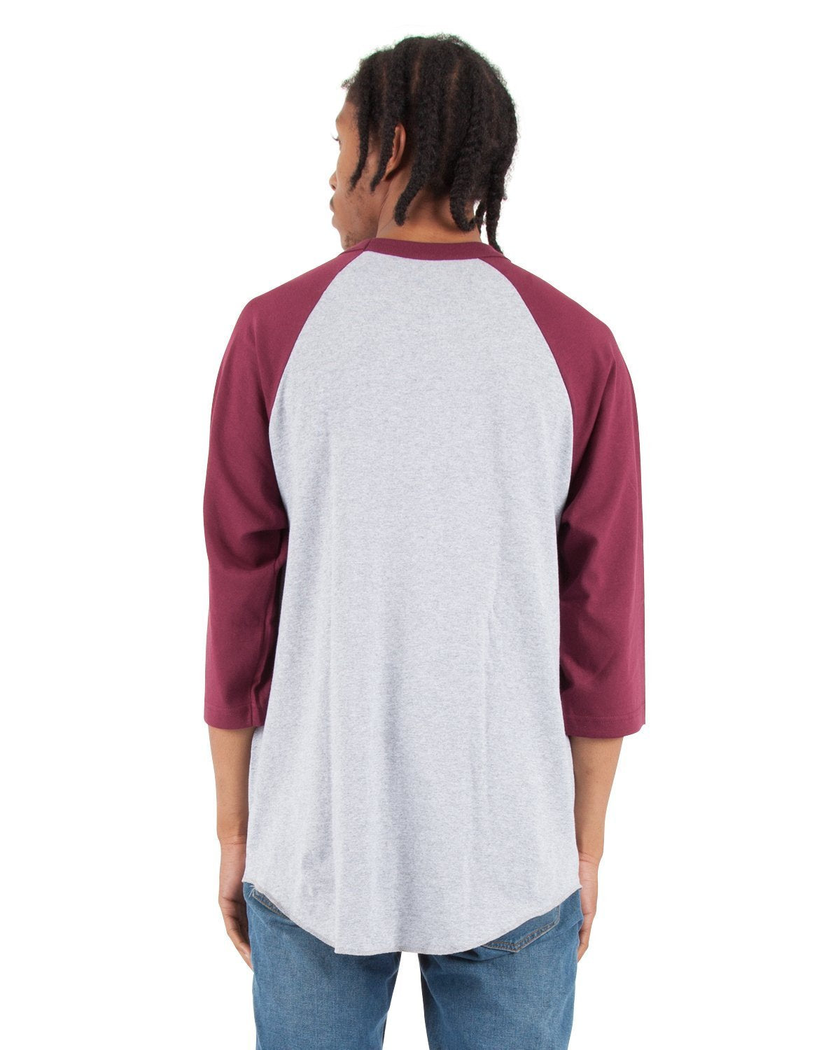 Heather Grey and Burgundy