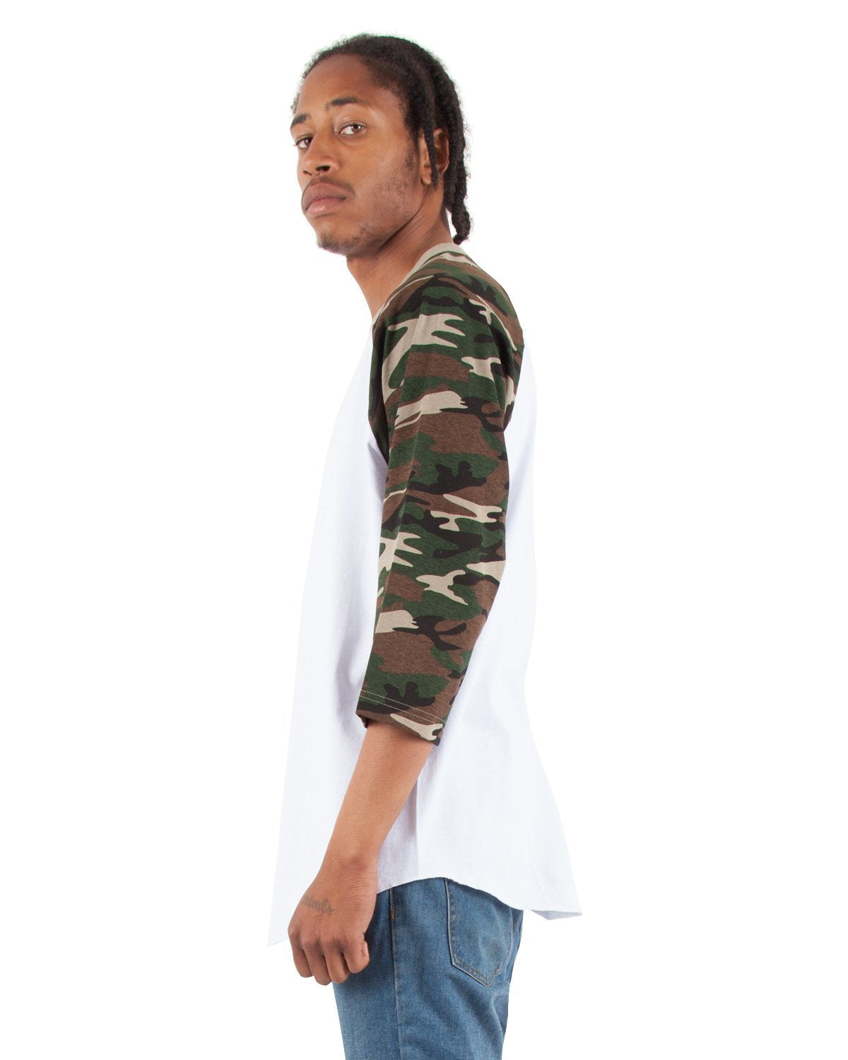White and Camo Green