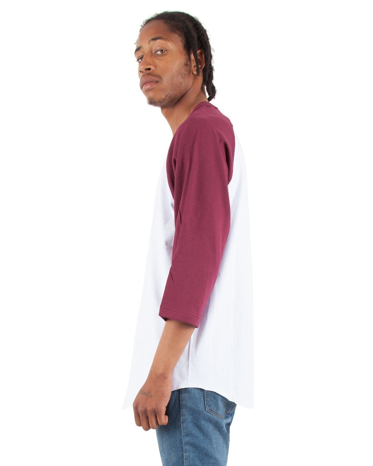 White and Burgundy